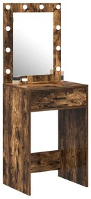 vidaXL Κομοδίνο Καπνιστή δρυς 50 x 41 x 135 εκ Επεξεργασμένο ξύλο