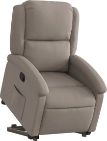 vidaXL Πολυθρόνα Ανακλινόμενη με Ανύψωση Χρώμα Taupe Υφασμάτινη