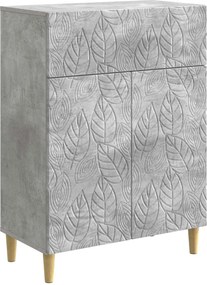 vidaXL Πλαϊνό γραφείο Γκρι Σκυροδέματος 66 x 34,5 x 90 εκ