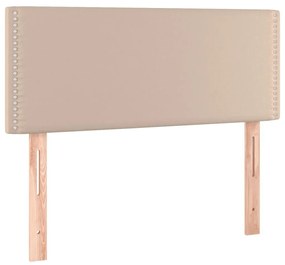 Κεφαλάρι Κρεβατιού LED Καπουτσίνο 100x5x78/88 εκ. Συνθετ. Δέρμα - Καφέ
