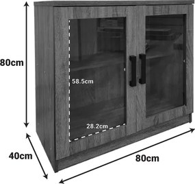 Παπουτσοθήκη-ντουλάπι Sapato pakoworld σε oak απόχρωση 80x40x80εκ