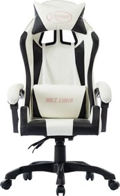 vidaXL Καρέκλα Racing Μαύρη από Συνθετικό Δέρμα