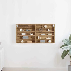vidaXL Βιτρίνα με ράφι Επιτοίχιο Άλλο artisan δρυς 100 x 8.5 x 50 cm