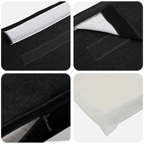 vidaXL Ταπετσαρισμένο κεφαλάρι με κεφαλάρι Καφέ και Μαύρο 135 cm