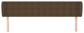 Κεφαλάρι με Πτερύγια Σκούρο Καφέ 183x23x78/88 εκ. Υφασμάτινο 3117595