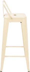 Σκαμπό μεταλλικό Nextdeco Loft κρεμ ματ Υ95εx43x44εκ