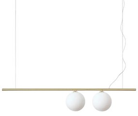 Φωτιστικό Οροφής - Ράγα Perline 282107 100,5x220cm G9 max 2x40W Brass Ideal Lux