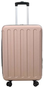 vidaXL Βαλίτσα με κλειδαριά ροζ χρυσό 43 x 27 x 66 εκ. ΑΒΣ Πλαστικό