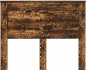 vidaXL Κεφαλάρι με κεφαλάρι Καπνιστό Δρύς 120 cm Επεξεργασμένο ξύλο