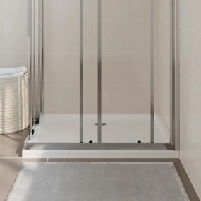 vidaXL Βάση Ντουζιέρας Ορθογώνια Λευκή 80 x 90 εκ. από ABS
