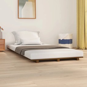 vidaXL Πλαίσιο Κρεβατιού Μελί 90 x 200 εκ. από Μασίφ Ξύλο Πεύκου