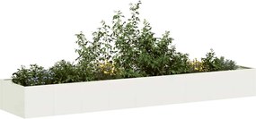 vidaXL Ζαρντινιέρα Λευκή 360x80x40 εκ. από Χάλυβα