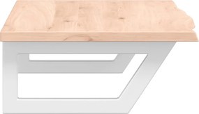 vidaXL Ράφι Νιπτήρα Τοίχου από Ατσάλι / Μασίφ Ξύλο Δρυός