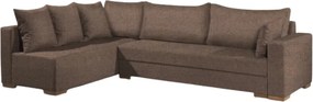 Γωνιακός καναπές Trendy-Δεξιά-285φ 185β εκ.-Σοκολατί