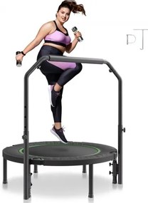 VEVOR 40" Foldable Mini Fitness Trampoline Adults Exercise Rebounder with Handle