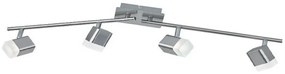 Φωτιστικό Οροφής - Σποτ Roubaix R82154107 4x4W Led 9x78x14cm Nickel Mat RL Lighting