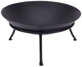 Εστία φωτιάς εξωτερικού χώρου με βάση, 57x27cm, Μαύρο