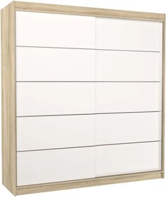 Ντουλάπα Soares 200 συρόμενη-Drus-Leuko