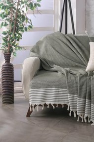 Stewehome Ριχτάρι καναπέ από βαμβάκι χακί 180x200 cm
