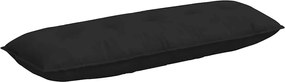vidaXL Μαξιλάρι Πλάτης Μαύρο 140 x 50 cm Ύφασμα Μικροΐνας
