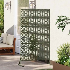 vidaXL Οθόνη Ιδιωτικότητας Ελιά 100 x 50 x 180 εκ. Ατσάλι