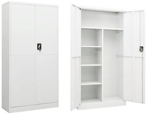 vidaXL Φοριαμός Λευκός 90 x 40 x 180 εκ. Ατσάλινος