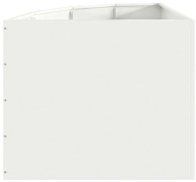 vidaXL Γωνιακό Ροδόδεντρο Λευκό 60 x 60 x 50 εκ Ατσάλι