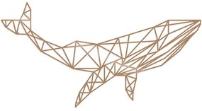 Διακοσμητικό Τοίχου Whale 891TNL1442 56x31cm Copper Wallity Μέταλλο