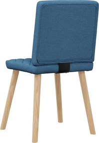 vidaXL Καρέκλες Τραπεζαρίας 4 τεμ. Μπλε Υφασμάτινες