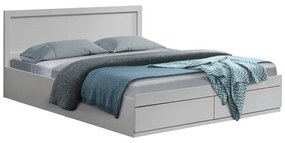 Κρεβάτι Olympus pakoworld με συρτάρι σε λευκή απόχρωση 140x200εκ