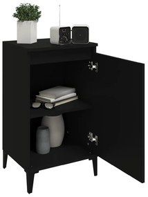 vidaXL Κομοδίνα 2 τεμ. Μαύρα 40 x 35 x 70 εκ. από Επεξεργασμένο Ξύλο