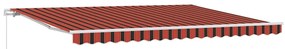 vidaXL Αντιανεμικό Ριγέ πορτοκαλί και καφέ 4,5 x 3,5 μ