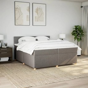 ΚΡΕΒΑΤΙ BOXSPRING ΜΕ ΣΤΡΩΜΑ TAUPE 200X200 ΕΚ. ΥΦΑΣΜΑΤΙΝΟ 3286784