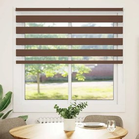 vidaXL Στόρι Ζέβρας Καφέ 150x100 εκ. Πλάτος Υφάσματος 145,9 εκ. Πολυεστέρας