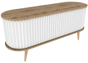Έπιπλο Τηλεόρασης Stor 322RTC2183 140x43x64cm Oak-White
