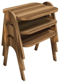Ζιγκόν Paris (Σετ 3Τμχ) 845HCT2821 48,6x35,5x42cm Walnut