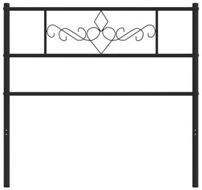vidaXL Κεφαλάρι Μαύρο 100 εκ. Μεταλλικό