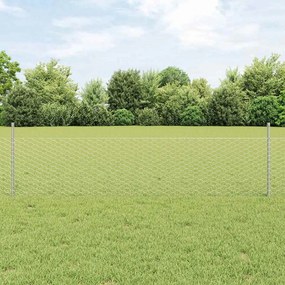 vidaXL Εξαγωνική Φράχτη με Στύλο 25 x 0,5 m Γαλβανισμένος Χάλυβας