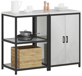 vidaXL Σετ Αποθήκευσης Κουζίνας 2 pcs Ασημί Επικαλυμμένος Χάλυβας