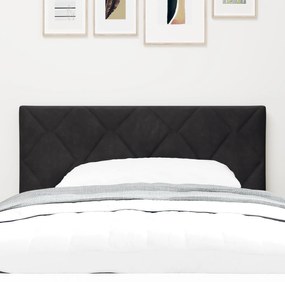 vidaXL LED κεφαλάρι Μαύρο 100 cm Υλικό: Ύφασμα, Ξύλο