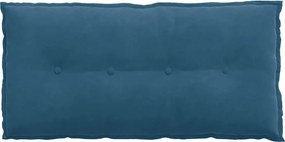 vidaXL Μαξιλάρι Πλάτης Μπλε 100 x 50 cm Υφασμάτινο Κορντουρά