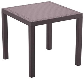 Τραπέζι πολυπροπυλένιου Wicker Orlando 80x80 Καφέ
