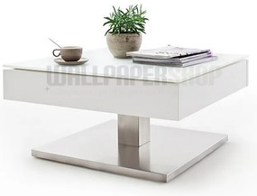 Τραπεζάκι Σαλονιού Λευκό 75x75x38