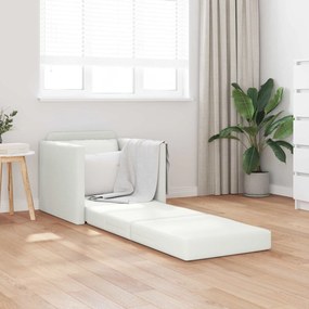 vidaXL Κρεβάτι καναπές 60cm Λευκό Δερματίνη