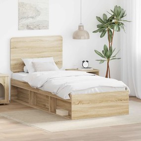 vidaXL Σκελετός Κρεβατιού Sonoma Δρυς 100 x 200 cm