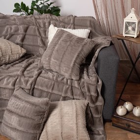 Γούνινο Ριχτάρι Διθέσιου Καναπέ (180x250) Silk Fashion Stripe Grey