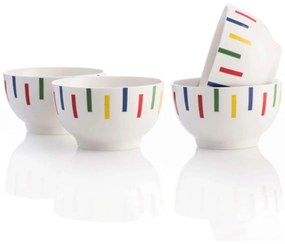 Μπωλ Δημητριακών (Σετ 4Τμχ) 20.21.0555 14cm 650ml Multi Benetton Bone China