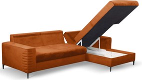 Γωνιακός καναπές Consuegra-Portokali - 252.00Χ90.00Χ117.50cm