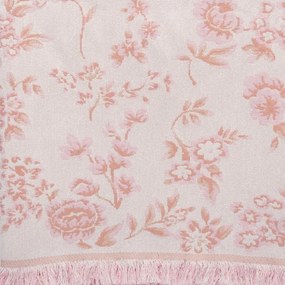 Borea Ριχτάρι Βαμβακερό Πολυθρόνας Margo 180 x 180 cm Ροζ