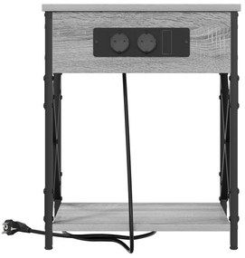 vidaXL Κομοδίνο Γκρι sonoma 41 x 31 x 51 εκ. Επεξεργασμένο ξύλο